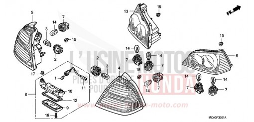 FEUX COMBINES ARRIERE (GL18006/7/8) GL18006 de 2006